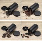 JUXYES 12 Pack Tea Tins Canister with Airtight Double Lids, 16 oz Loose Leaf Tea Storage Airtight Kitchen Canisters Tins Can Box for Storage Loose Tea Coffee Herbs and Spices, Black