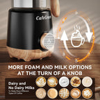 8-IN-1 Milk Frother and Steamer, 21oz/600ml Split Stainless Steel Automatic Hot and Cold Foam Maker and Milk Steamer for Latte, Cappuccino, Macchiato, Hot Chocolate, Hot Milk