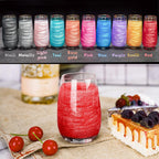 NiHome Edible Food-Grade Glimmer Powder Glitter Luster Dust Metallic Food Decorating Sprinkle Glimmery Dust for Drink Wine Beverage Cake Candy Dessert Bakery Restaurant Vegan (0.18oz/5g, Red)