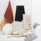 Homaxy 100% Cotton Waffle Weave Kitchen Dish Towels, Ultra Soft Absorbent Quick Drying Cleaning Towel, 13 x 28 Inches, 4-Pack, Rust