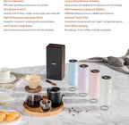 Portable Electric Coffee Grinder, Rechargeable Handheld Grinder with Stainless Steel Conical Burr, Adjustable Grind Settings, for Espresso, Moka, Pour Over, French Press, Cold Brew, Azure