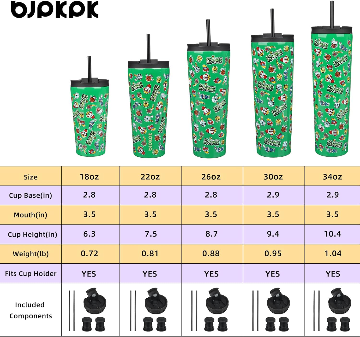 BJPKPK 26oz Stainless Steel Insulated Tumbler With lid And Straw Travel Coffee Thermal Tumblers Cup For Women And Men,Game