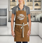 TEEAMORE Custom Embroidered Kitchen Apron Add Your Name Logo Design Cooking Baking Kitchen Chef Apron Gifts