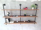 Floating Shelves for Wall Bookshelf Industrial Pipe Shelving Shelves Natural Wood Planks 60 inch Rustic Wall Shelves Hanging Bookshelves Farmhouse Kitchen Shelving