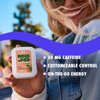 MOJO Energy Pouches Peach Watermelon Flavor, 50 mg per Caffeine Pouch, 15 Pouches, 5-Pack