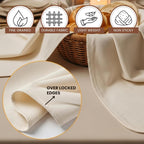 LITO LINEN AND TOWEL Flour Sack Towels for Bread Dough Proofing – Unbleached, Thick Cotton Baking Cloth for Baguettes, Ciabatta, Pastry – Reusable, 28"x28", 3-Pack