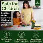 24 Pack Multicolored Reusable Paper Towels - Nature Friendly - Organic Cotton Alternative - Thick, Strong, Paperless Kitchen Dish Cloths - Reusable Napkins - Dish Towels - Cloth Napkin