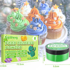 Food Coloring Powder - 6 Colors Vibrant Powdered Edible Food Coloring, Upgraded Food Grade Food Dye Powder for Baking, Cake Decorating, Cookies, Icing, Cooking, Slime Making Kit and DIY Crafts - 5g/Bottles