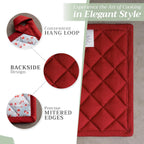 Maison d' Hermine Pot Holders 100% Cotton Heat Resistant Potholders 8" x 8" Hot Pads with Loop BBQ, Cooking, Baking, Grilling, Kitchen, Handling Hot Pans (Pack of 1, Fairytale Forest)