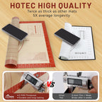HOTEC Silicone Baking Mat - 26x16 Thickened Pastry Dough Mat with Measurement Non-Stick For Dough Rolling, Bread, Oven Liner, Kitchen Counter, Fondant/Pie Crust