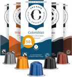 CRU Kafe Discovery Set Organic Coffee Pod, 50 Pods (5 Packs of 10 Coffee Capsules) Compatible with Nespresso OriginalLine
