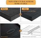 40"x20" Extra Large Long Rectangle Ottoman Table Tray - Black Rustic Wooden Serving Tray for Farmhouse Decorative Oversized Coffee Table Trays Living Room Kitchen Counter Breakfast