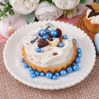 Royal Blue Sprinkles for Cake Decorating, 6 Sizes Mix 4.6 oz Edible Pearl Sugar Cupcake Ice Cream Topping for Wedding Parties Christmas Baking Supplies