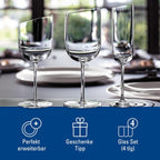 Villeroy & Boch New Moon Set, 4 Pieces, Elegant, Modern Red Wine Day Use, Crystal Glass, Transparent, Dishwasher Safe