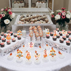 24Pcs Pumpkin Cupcake Toppers Flower Fairy Pumpkin Cupcake Picks Fall Harvest Theme Thanksgiving Baby Shower Party Supplies