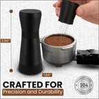 WDT Espresso Tool – Premium 0.35mm Needle Coffee Stirrer for Baristas | Precision Espresso Distribution Tool for Better Extraction with Extra 10 Needles | Matt Black