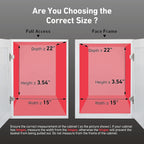 Pull Out Cabinet Organizer(14" W x 21" D), Heavy Duty Slide Out Pantry Shelves, Storage Shelf Drawer Basket for 15-1/4” Cabinet Opening, Pull Shelf Storage for Pots, Chrome