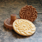Wood Cookie Stamp, 2.5 Inch (Zigzag Spiral Sun CS-058)