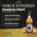 Liquid Alchemist Passion Fruit Syrup for Cocktails - Real Ingredients Make our Passion Fruit Puree for Cocktails the Perfect Margarita Mix - Non-GMO & Vegan (25 oz)