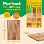 Riveira Teak Wood Cutting Board – Gourmet Teak Grandeur: 36 x 24 Wooden Cutting Board – Natural Wooden Cutting Boards For Kitchen Decorative – Innovative Juice Grooves Teak Wooden Chopping Board