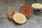Wood Cookie Stamp, 2.5 Inch (Floral Spiral CS-043)