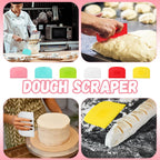 Uiifan 24 Pcs Plastic Bench Scraper with Scale Flexible Dough Multipurpose Cake Cutter Pizza Dough Spatula Food Scraper Tool Gift for Bread Pastry Fondant Icing, 6 Colors