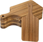 Lounsweer 6 Pcs Thicken Cutting Board Bulk Wood Board for Chopping Serving Charcuterie Material for Laser Engraving Mother' Day Wedding Housewarming Gift