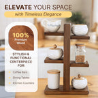 Coffee Cup Holder for Kitchen Counter - Premium Coffee Mug Organizer Holds 6 Mugs - Handmade Wooden Cup Holder with Non-Slip Feet, Stained Espresso Finish, Screwdriver & 6 Screws