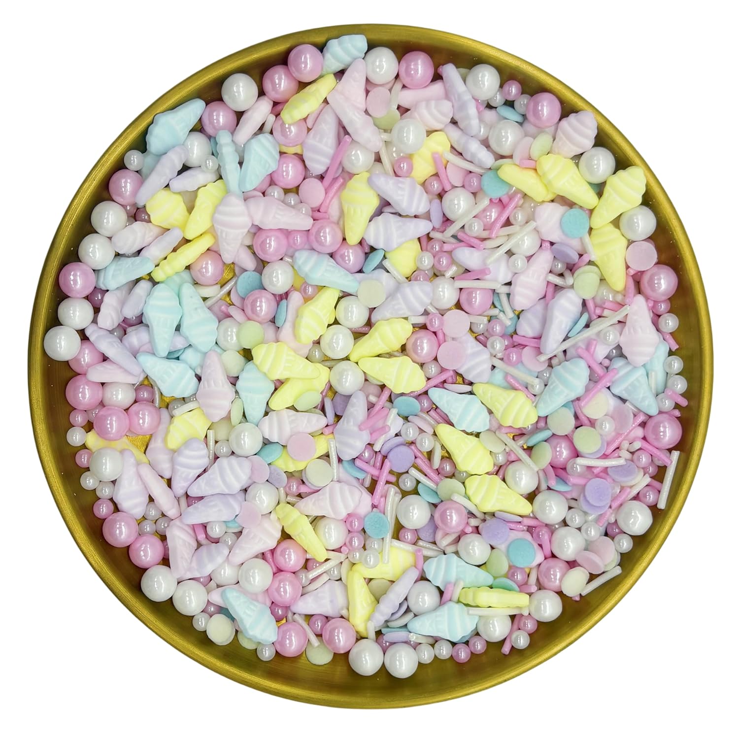 Dynastang Ice Cream Sprinkles Mixed Style Edible Cake Decorations Cupcake Toppers Cookie Perfect for Cakes, Cupcakes, Desserts Toppings 3OZ