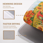 Sunflower Dish Drying Mat Pumpkin Fall Dish Drying Pad Thanksgiving Kitchen Drying Mat Truck Dish Drying Matt Autumn Harvest Dish Drainer Mat 18x24 In Coffee Maker Mats