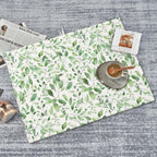 Green Leaves Dish Drying Mat, Highly Absorbent Microfiber Kitchen Counter Pad Reusable Washable, 18*24"