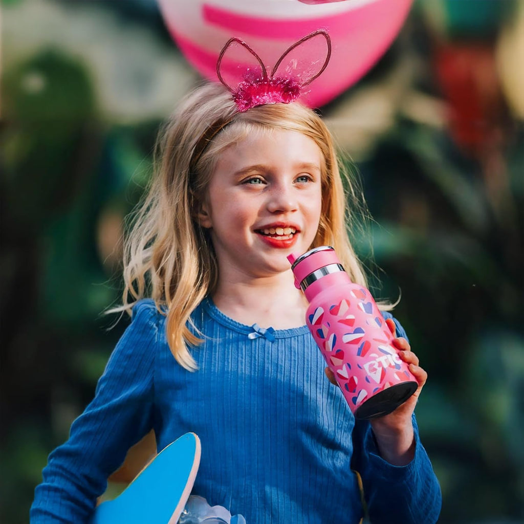 RTIC Little Journey Bottle with Straw, Insulated, Stainless Steel, Metal, Double Wall Vacuum-Insulation, Ceramic-Lined, Leak-Proof Lid, BPA-Free Water Flask for Sports, Travel, Fresh Mint