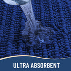 Arotive Luxury Chenille Bathroom Rug Mat, Extra Soft Thick Absorbent Shaggy Bath Rugs, Non-Slip Machine Wash Dry, Plush Bath Mats for Bathroom, Shower and Tub, 47x24, Royal Blue