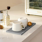 2 Pack Bar Mat, Drying Mat Household Bar Tools,Gray Cocktail Bar Mat 5.9''X12''，Suitable for Bar, Outdoor Camping, Home Bar Mats