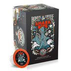 Bones Coffee Company Flavored Coffee Bones Cups Shark Bite Flavored Pods | 12ct Single-Serve Coffee Pods Compatible with Keurig 1.0 & 2.0 Keurig Coffee Maker
