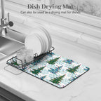 Bloss Coffee Bar Mat, Christmas 12"x19" Absorbent Bar Mat with Waterproof Rubber Back, Fit Under Coffee Maker Machine/Kitchen Counter