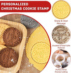 Personalized Family Cookie Stamps Customizable Last Name 3D Christmas Cookie Stamps For Fondant Frosting Decorating Cakes Molasses Cupcakes Great Baking Gift for Beginning Bakers
