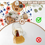 Watercolor Flowers Coffee Mat Daisy Dish Drying Mat for Kitchen Counter Absorbent Hide Stain Rubber Backed Coffee Bar Accessories Fit Under Espresso Machine Dish Drainer 15.7 x 23.6 Inch