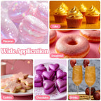 Nomeca Edible Glitter for Drinks Cakes, 8 grams Food Grade Luster Dust Sprinkles Glitter for Cake Decorations, DIY Cocktails, Beverages & Cake Decorating, Dessert Cake Topper (5-Sakura Pink)