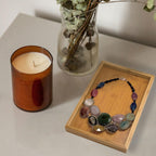 Bam & Boo (4-Pack) Natural Bamboo Rectangle Serving & Vanity Tray - for Kitchen, Bathroom, Countertop, Coffee Table (11" x 7.5" x 1.2")