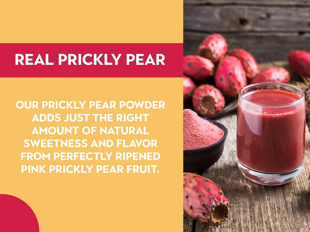 Ancient Roots Prickly Pear Powder - Freeze-Dried, All-natural, No Sugar Added, Cocktail Mix, Smoothie and Tea Mix, Resealable Pouch - 10.5 ounces (75 servings)