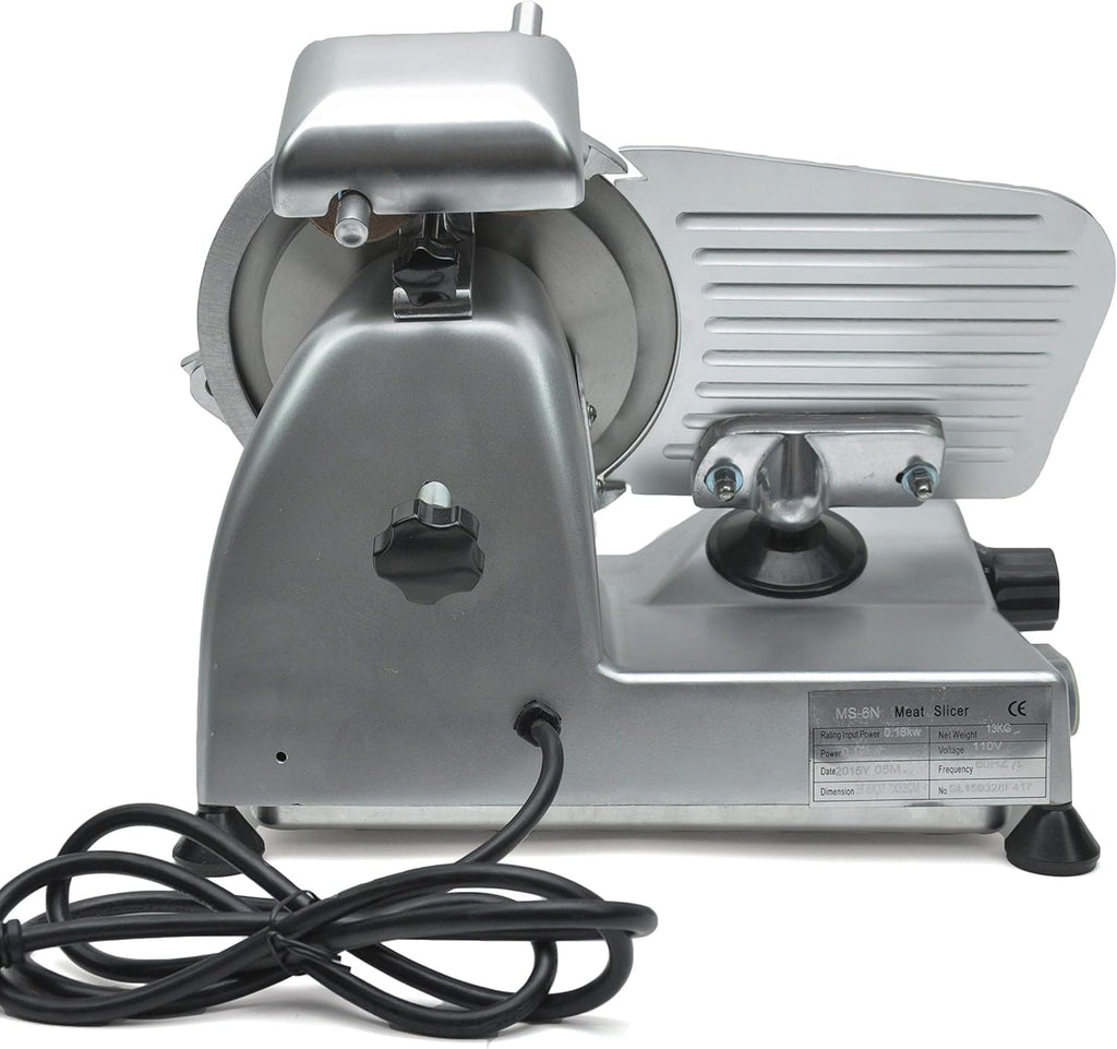 KWS MS-10NS 320W Motor Electric Meat Slicer 10-Inch with 304 Stainless Steel Blade, Frozen Meat/Cheese/Food Slicer Low Noise Commercial and Home Use [ ETL, NSF Certified ]