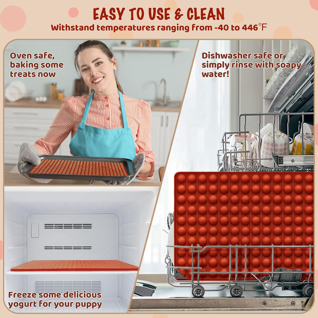 HKNMTT Mini Semi Sphere Shape Molds Silicone, 296 Cavities Round Baking Moulds for Dog Treats Snack Candy Chocolate Chip Cookie Wax Yogurt Melts, Oven Safe Small Half Ball Pellet Sheets