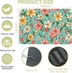 Dish Drying Mat Spring Flower Kitchen Mat 12"x19" Bsorbent Coffee Maker Mat for Dishes,Utensils Coffee Maker Pots and Pans Easy Clean Dish Slip Resistant Pad