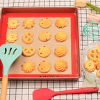 AMYONE Square Silicone Baking Mats for 11 Inch Cake Pan/11x11 Cheesecake Pan/Toaster Oven/XL Air Fryer, Food Grade Silicone Baking Sheet Liners for Cookie/Cake/Pastry/Torte, Non-Stick, Reusable 2 PCS