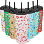 BJPKPK 22oz Insulated Tumbler With lid And Straw Stainless Steel Tumblers Travel Coffee Mug Reusable Thermal Cup,Unicorns