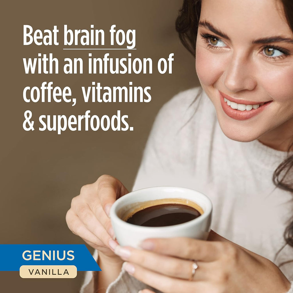 VitaCup Genius Vanilla Keto Coffee Pods w/MCT Oil, Turmeric, B Vitamins, & D3 for Energy & Focus in Recyclable Single Serve Pod Compatible with K-Cup Brewers Including Keurig 2.0, 64 CT