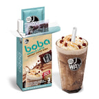 J WAY Instant Vanilla Latte Coffee Kit with Authentic Brown Sugar Tapioca Boba, Ready in Under One Minute, Paper Straws Included - 3 Servings