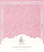 Cake Stencil - Seamless Delicate Pattern for Decorating Tall Double Barrel Cake to Use with Buttercream, Royal Icing, Ganache, Paint, Airbrush (Claris)