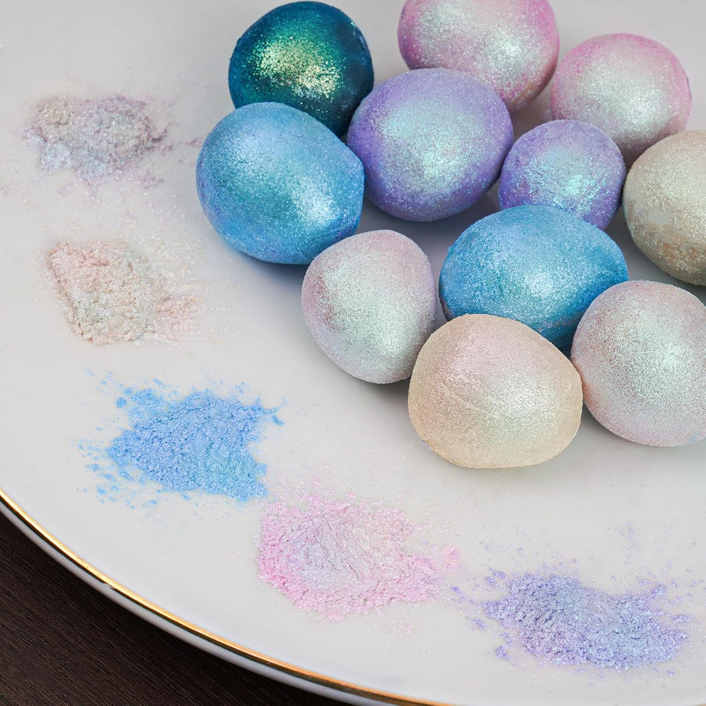 NiHome 0.18oz/5g Edible Food-Grade Glimmer Powder Glitter Luster Dust Metallic Food Decorating Sprinkle Dust for Drink Wine Beverage Cake Candy Dessert Bakery Restaurant Vegan (Iridescent Pink)